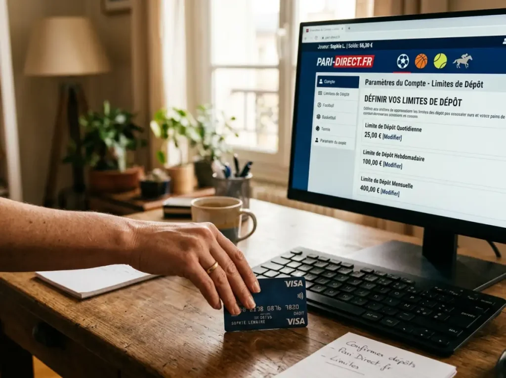 Main posant une carte VISA à côté d